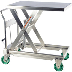 Ss Hydraulic Scissor Cart 1.1K 35.5 × 23.5 - Exact Industrial Supply