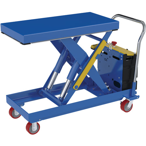 Hydraulic Elevating Cart 20 × 40 2500 lb 12Dc - Exact Industrial Supply