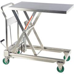 Ss Hydraulic Cart 550lb 31.5 × 19.5 - Exact Industrial Supply