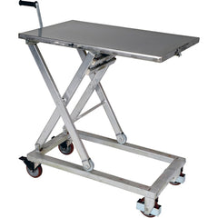 Partial SS Mechanical Cart 660lb 37 × 23.5 - Exact Industrial Supply