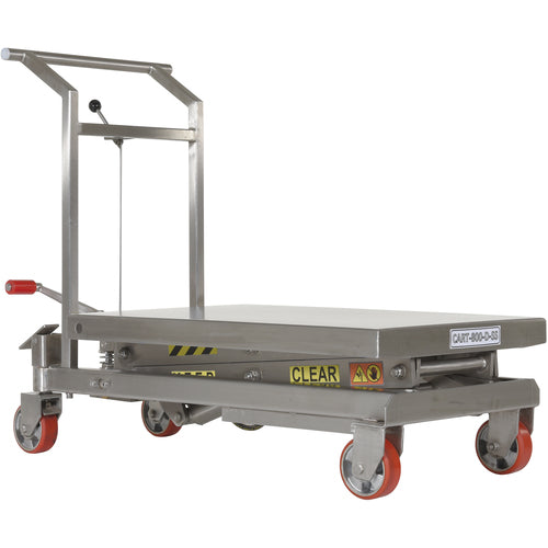 Stainless Steel Scissor Cart 800 lbs - Exact Industrial Supply