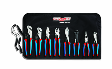 Channellock Code Blue 8 Pc. Plier Set - Contains 9.5 and 10 in. Tongue and Groove; 9 in. High Leverage Linemens; Cable Cutter; Crimping/Cutting Tool; 8 in. End Cutting; Long Nose and Diagonal Cutting Plier - All Tool & Supply