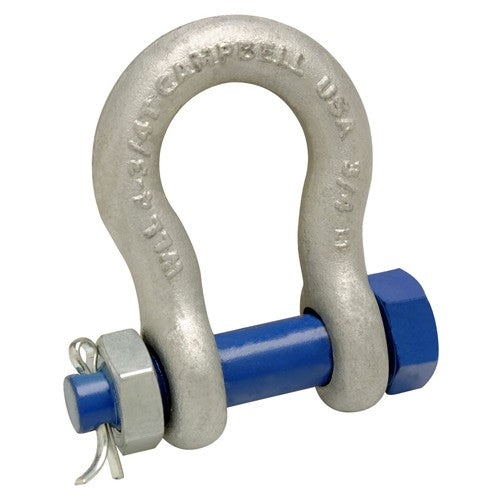 1/4″ Anchor Shackle, Bolt Type, Forged Carbon Steel, Galvanized - All Tool & Supply