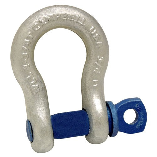 3/8″ Anchor Shackle, Screw Pin, Forged Carbon Steel, Galvanized - All Tool & Supply