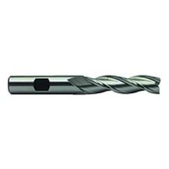 3/4 Dia. x 5-1/4 Overall Length 3-Flute Square End High Speed Steel SE End Mill-Round Shank-Center Cut-Uncoated - All Tool & Supply