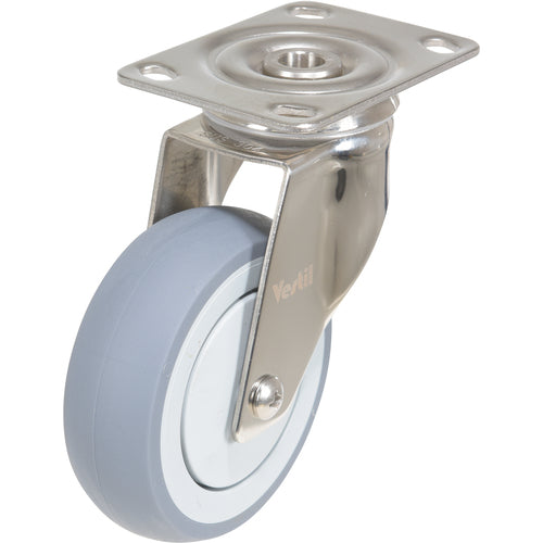 4 × 1 TPR SS Rig Swivel Caster - Exact Industrial Supply