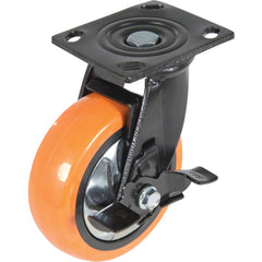 6 × 2 Polyurethane Swivel Caster W/Brake - Exact Industrial Supply