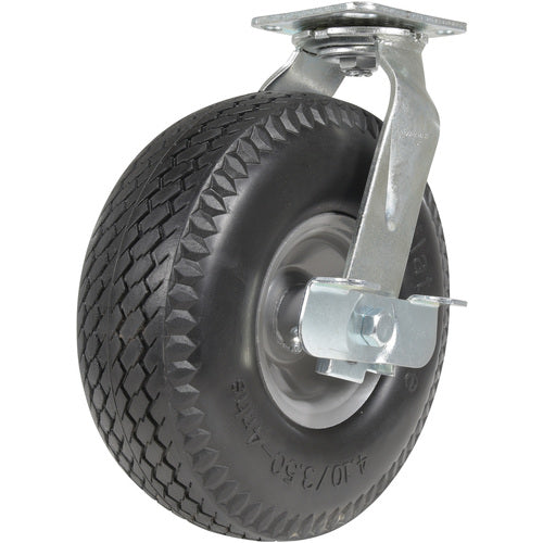 8 × 2 Flat-Free Foam Filled Swivel Caster W/Brake - Exact Industrial Supply