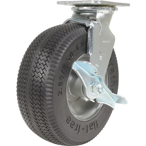 8 × 3 Flat-Free (Foam Filled) Swivel W/ Brake Caster - Exact Industrial Supply