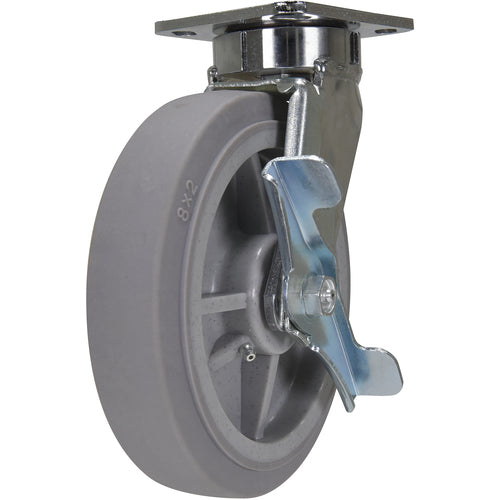 8 × 2 Duratek TPR - Swivel W/Brake - Exact Industrial Supply