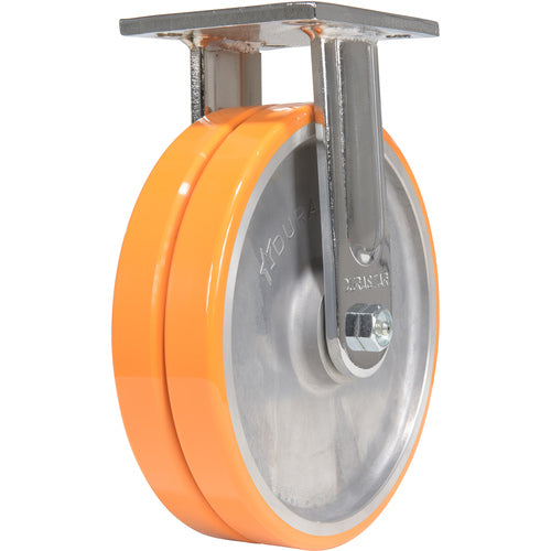 8 × 2 Dual Wheel - Polyurethane (Sirius) Rigid Caster - Exact Industrial Supply