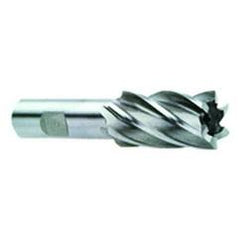 1-1/2 Dia. x 4-1/2 Overall Length 6-Flute Square End High Speed Steel SE End Mill-Round Shank-Center Cut-Uncoated - All Tool & Supply