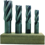 4 Pc. HSS Roughing End Mill Set - All Tool & Supply