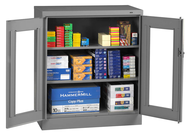 36"W x 18"D x 42"H Counter High C-Thru Knocked-Down Cabinet w/2 Adj. Shelves - All Tool & Supply