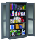 36"W x 18"D x 72"H C-Thru Storage Cabinet, Knocked-Down, with 4 Adj. Shelves, Easy Viewing into Cabinet - All Tool & Supply