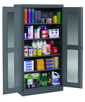 36"W x 24"D x 72"H C-Thru Storage Cabinet, Knocked-Down, with 4 Adj. Shelves, Easy Viewing into Cabinet - All Tool & Supply