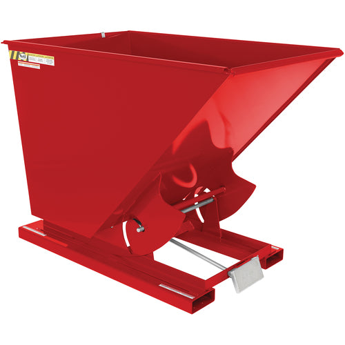 Self-Dump Hopper Ld 2 Cu Yd 2K lb Red - Exact Industrial Supply