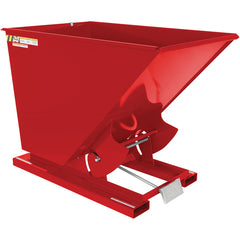 Self-Dump Hopper Md 2 Cu Yd 4K Red - Exact Industrial Supply