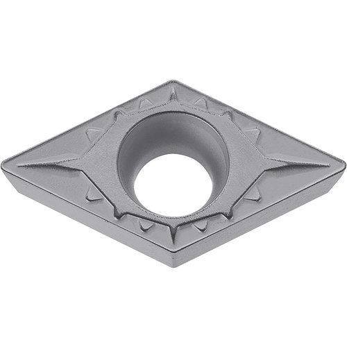 DCMT 3251 HF TN60, 1/64″ Corner Radius, 5/32″ Thick, 3/8″ Inscribed Circle, TiCN/NbC, 55 Degree Diamond, Turning Indexable Insert