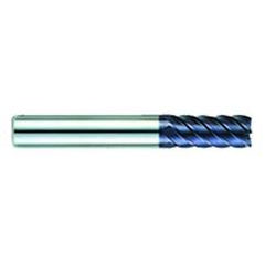 5/8" Dia. - 1-3/4" LOC - 4-1/4" OAL - .030 Radius 6 FL Carbide S/E HP End Mill-AlTiN - All Tool & Supply