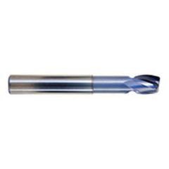 3/8" Dia. - 7/16" LOC - 3" OAL - .031 Radius 2 FL Carbide S/E HP End Mill-TiCN - All Tool & Supply