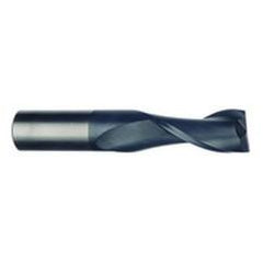 1/4 Dia. x 3 Overall Length 2-Flute Square End Solid Carbide SE End Mill-Round Shank-Center Cut-Uncoated - All Tool & Supply