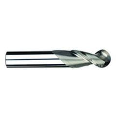 3/8" Dia. - 2-1/2" OAL - Uncoat CBD-Ball End HP End Mill-2 FL - All Tool & Supply