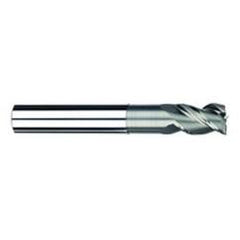 3/8" Dia. - 1/2" LOC - 4" OAL - 3 FL Carbide S/E HP End Mill-Uncoated - All Tool & Supply