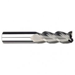 1/4" Dia. - 1-1/4" LOC - 3" OAL - .030 Radius 3 FL Carbide S/E HP End Mill-Uncoated - All Tool & Supply