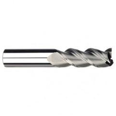 1/4" Dia. - 1-1/4" LOC - 3" OAL - .030 Radius 3 FL Carbide S/E HP End Mill-Uncoated - All Tool & Supply