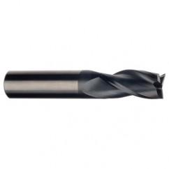 3/8 Dia. x 2-1/2 Overall Length 3-Flute Square End Solid Carbide SE End Mill-Round Shank-Center Cut-AlTiN - All Tool & Supply