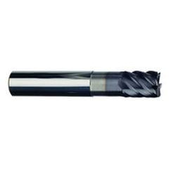 1/4" Dia. - 3/8" LOC - 2-1/2" OAL - 6 FL Carbide S/E HP End Mill-TiAlN-x - All Tool & Supply