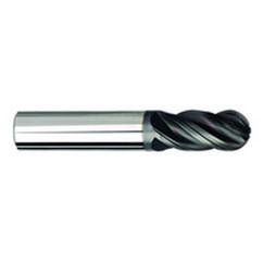 1/8" Dia. - 1-1/2" OAL - AlTiNX CBD-Ball End HP End Mill-4 FL - All Tool & Supply