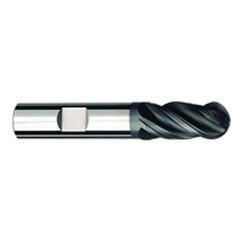 1/2" Dia. - 3" OAL - AlTiNX CBD-Ball End HP End Mill-4 FL - All Tool & Supply