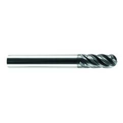 1/4" Dia. - 3/4" LOC - 2-1/2" OAL - Ball Nose 5 FL Carbide S/E HP End Mill-AlCrN-X - All Tool & Supply