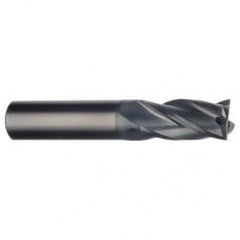 1 Dia. x 5 Overall Length 4-Flute Square End Solid Carbide SE End Mill-Round Shank-Center Cut-TiCN - All Tool & Supply