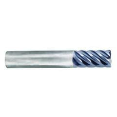 1/4" Dia. - 3/4" LOC - 2-1/2" OAL - .015 Radius 6 FL Carbide S/E HP End Mill-nACo - All Tool & Supply