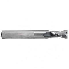 1/4 Dia. x 6 Overall Length 2-Flute Square End Solid Carbide SE End Mill-Round Shank-Center Cut-TiCN - All Tool & Supply