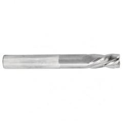 1/4 Dia. x 6 Overall Length 4-Flute Square End Solid Carbide SE End Mill-Round Shank-Center Cut-TiN - All Tool & Supply