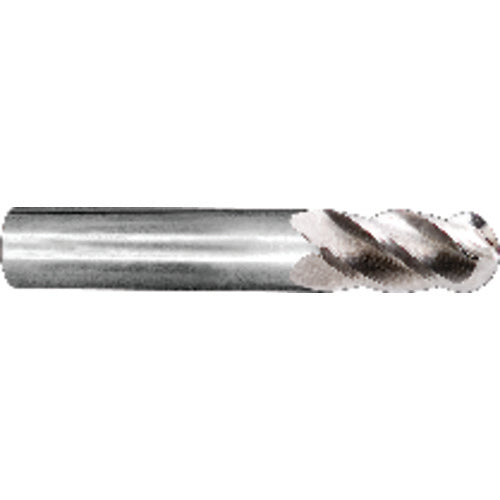 ‎1/32″ Dia. × 1/8″ Shank × 3/32″ DOC × 1-1/2″ OAL, Carbide Uncoated, 4 Flute, 40° Helix, Round, External , Ballnose End Mill - All Tool & Supply