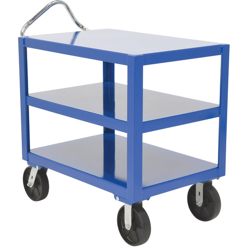 Heavy Duty Ergo Handle Cart 3Shelf 24 × 72 - Exact Industrial Supply