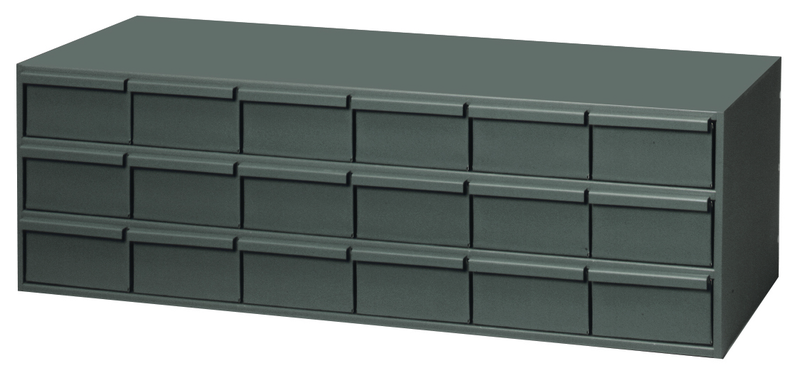 17-1/4" Deep - Steel - 18 Drawer Cabinet - for small part storage - Gray - All Tool & Supply