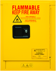 4 Gallon - All Welded - FM Approved - Flammable Safety Cabinet - Manual Doors - 1 Shelf - Safety Yellow - All Tool & Supply