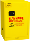 12 Gallon - All Welded - FM Approved - Flammable Safety Cabinet - Manual Doors - 1 Shelf - Safety Yellow - All Tool & Supply