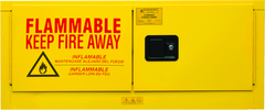 12 Gallon - All Welded - FM Approved - Flammable Safety Cabinet with Legs - Manual Doors - 1 Shelf - Safety Yellow - All Tool & Supply