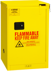 12 Gallon - All Welded - FM Approved - Flammable Safety Cabinet - Self-closing Doors - 1 Shelf - Safety Yellow - All Tool & Supply