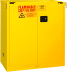 30 Gallon - All welded - FM Approved - Flammable Safety Cabinet - Self-closing Doors - 1 Shelf - Safety Yellow - All Tool & Supply