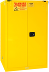 90 Gallon - All Welded - FM Approved - Flammable Safety Cabinet - Self-closing Doors - 2 Shelves - Safety Yellow - All Tool & Supply