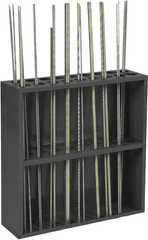 24-1/8 x 6-7/8 x 24'' - 18 Opening Threaded Rod Rack - All Tool & Supply