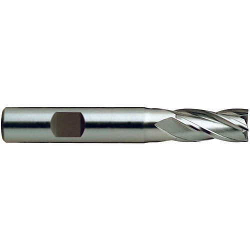 3/16″ × 3/8″ × 1/2″ × 2 3/8″ 4 Flute Square End HSS End Mill-Flat Shank - All Tool & Supply